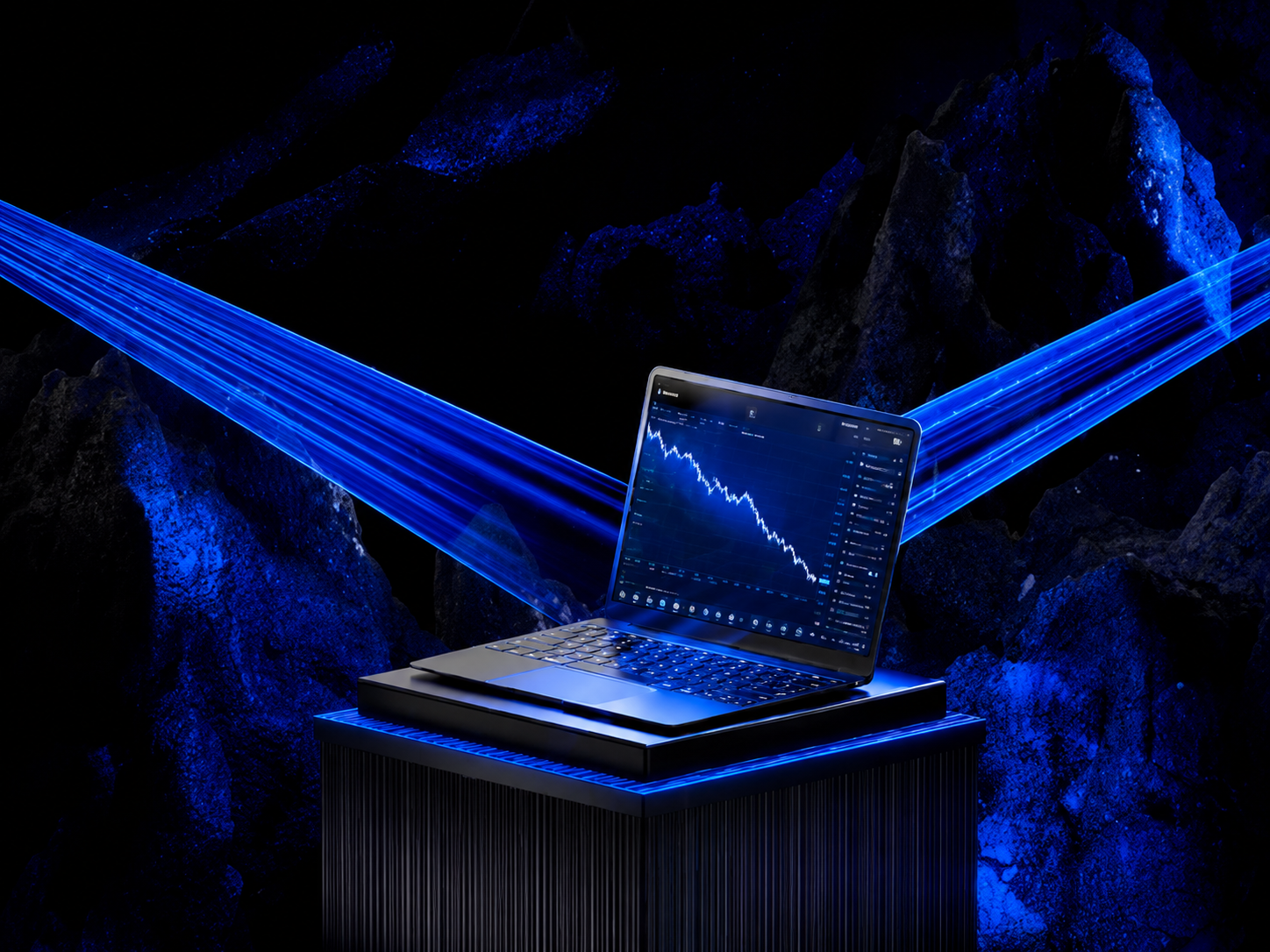 Futuristic editorial market alert with real cybersecurity logos, stock charts, and healthcare cyberattack risk